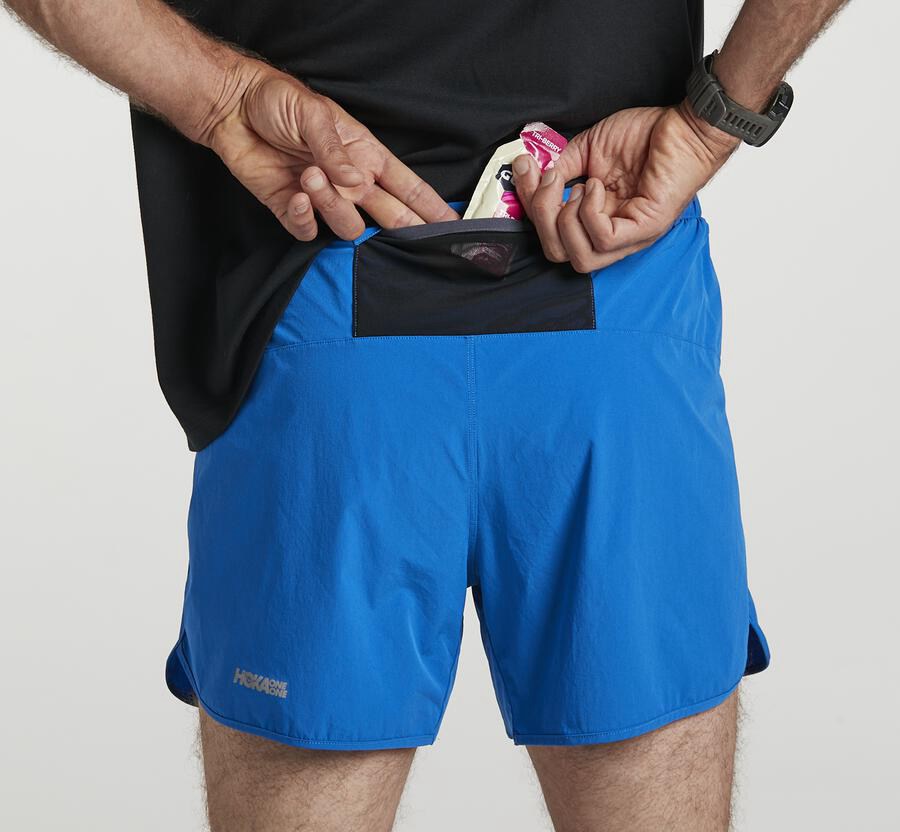 Hoka One One Shorts Herre - Performance - Blå - 947238QXZ